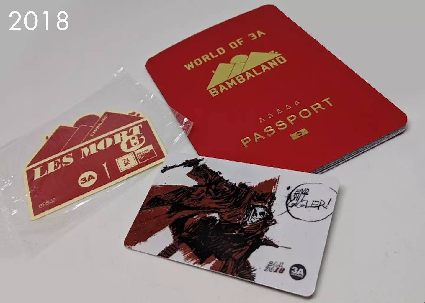 2018 3AA Membership card, passport and sticker | ThreeA Toys
