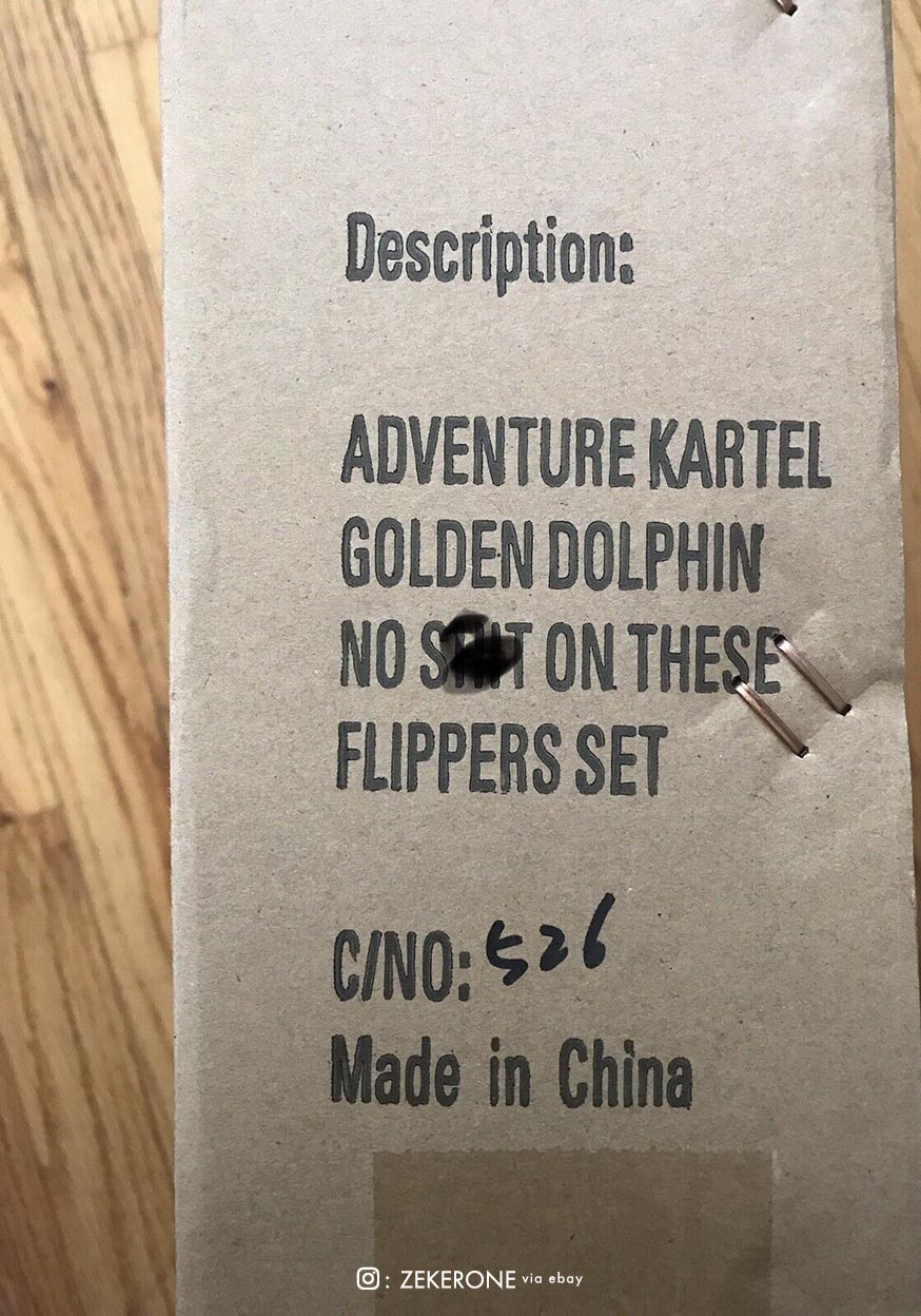 AKLUB One Golden Dolphin No Shit on These Flippers Set