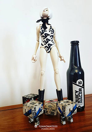 Juicy Race Queen Miyu Chase with Juicy Racer Mini Square plus Juicy Race Lager Bottle - IP - TP Louise