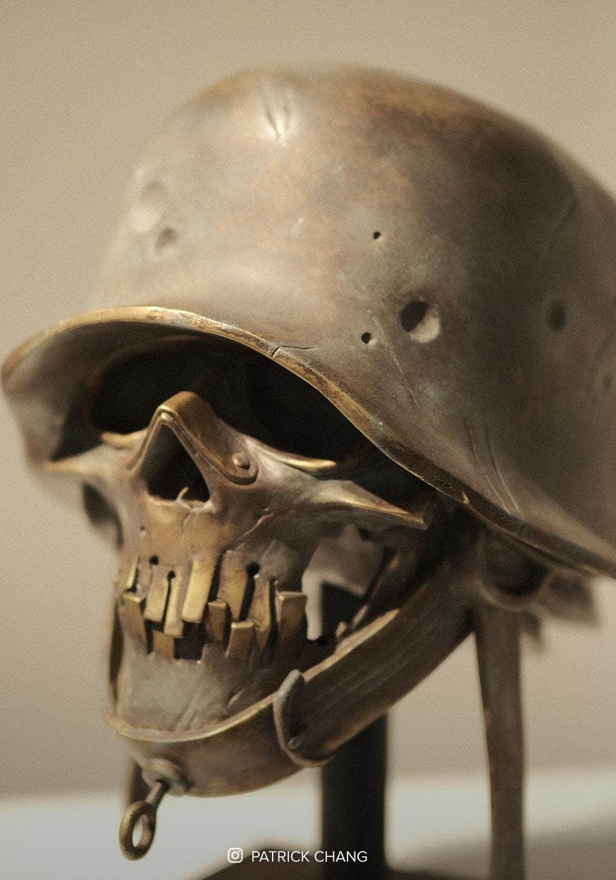 Unearthed Unknown Giant Robot Head